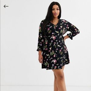 ASOS Curve Simply Be Button Tea Dress